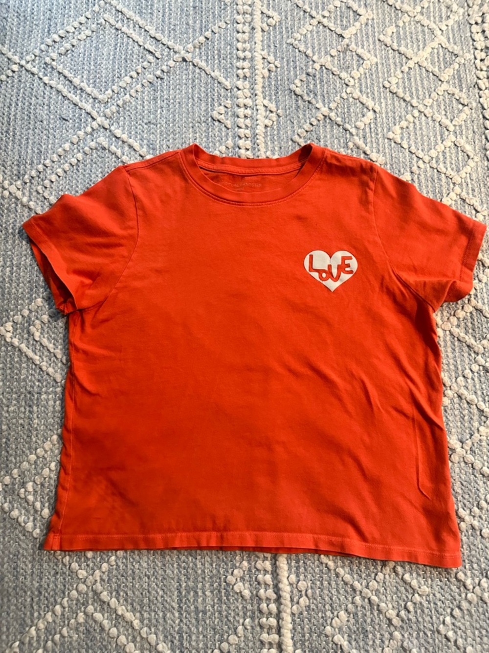 Spiritual Gangster ‘Love' Heart Crop Graphic Tee Size L